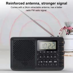 Full Band Radio with LED Screen Display Portable FM/AM/SW Receiver MP3 Music Player for Home Outdoor Gifts for Seniors Elderly