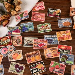 45pcs Retro Department Store Label Series Stickers for DIY Diary Junk Journal Box Album Scrapbooking Decoration