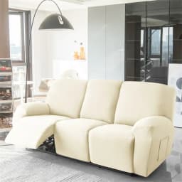 1/2/3 Seater Soft Recliner Sofa Cover Solid Color Simple Single Sofa Slipcover Relax Couch Armchair Protector Case Removable