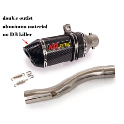 For Ducati Scrambler 800 821 Motorcycle Exhaust System Middle Connect Link Pipe Section Tube 51mm Muffler Baffler With DB Killer