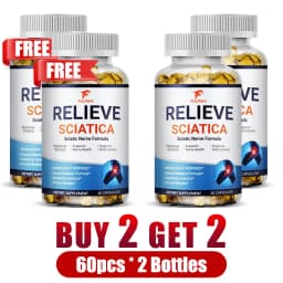 Relieve Sciatica Capsules, Support Lower Lumbar Sciatic, Hip, Thigh, Leg, Foot, Nerve & Joint Health, Relax Muscles, Flexibility