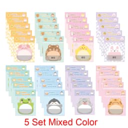 8 pcs/set,1-3-5 set Adhesive Kawaii Cartoon Animals Sticky Notes Notepad Memo Pad Stationery Sticker