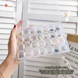 28 Grids Transparent Plastic Storage Jewelry Box Compartment Adjustable Container For Beads Earrings Box For Jewelry Box Case