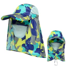 Men Women Wide Brim Sun Protection Hat with Neck Flap for Spring Summer Hiking Fishing UPF 50+ UV Protection Outdoor Cap