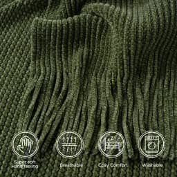 Battilo Chenille Knit Blankets with Tassels Caramel Plaid Throw Blanket for Bed Couch Decorative Sofa Blanket Bedroom Fall Decor