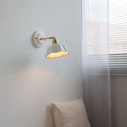 IWHD White Ceramic LED Wall Light Fixtures Copper Arm Socket Bedroom Living Room Beside Lamp Modern Wandlamp Applique Murale