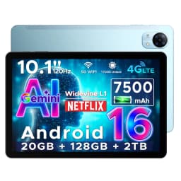 DOOGEE Tab G5 Android 16 Tablet PC 10.1 inch 7500mAh Battery 20GB RAM (3+17) 128GB ROM Widevine L1 Support 4G LTE Tablet Pad PC