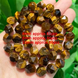 Various Styles Natural Yellow Tiger Eye Stone Beads Irregular Rondelle Column Spacer Bead for Jewelry DIY Making Bracelet Crafts