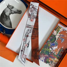 POBING 2025 New Style Binding Handle Hairband Silk Scarf 100% Mulberry Silk Amazon Celebration Twill Silk 5*86CM