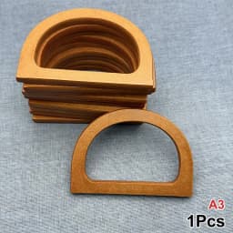 1Pcs Wood Half Circle D-shaped Bag Handle Crochet Knit Bag Handles Replacement DIY Handbags Purse Luggage Handcrafted Handle