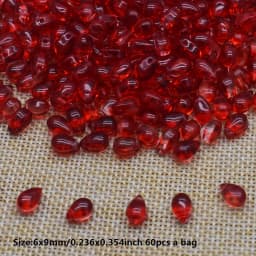 8x14mm 30/60Pcs Water Drop Shape Czech Glass Beads DIY Jewelry Findings Water Drop Glass Loose Beads for Jewelry Making Necklace