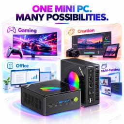 GMKtec K11 Mini PC AMD Ryzen 9 8945HS Gaming PC DDR5 5600 OCuLink Dual LAN USB4 PCIe 4.0 SSD WiFi 6 BT5.2 Windows 11 Pro