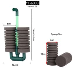 New Bio Sponge Filter for Aquarium Fish Tank Shrimp Pond Air Pump Biochemical Filtration Noiseless Foam aquarium accessories