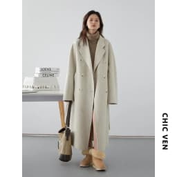 CHIC VEN Women Long Double-sided Woolen Coats Retro Loose Female Overcoat Double Breasted Ladies Windbreak Autumn Winter 2026