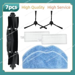 Compatible For LG R5 R580HK / R580WK / R585HKA / R585WKA Robot Vauccm Cleaner Main Side Brush Mop Cloth Hepa Filter Spare Parts