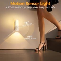 Motion Sensor 2 in 1 LED Night Light Rechargeable 3 Colors Wall Lamp Wireless Magnetic Spotlight for Bedroom Corridor and Stair