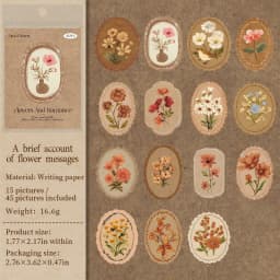 45 Pcs/Box-Retro Light Retro Label Box Stickers, Writable Sticker Decoration, Handbook Scrapbook Stickers, Aesthetic Stationery