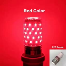 NEW Bulb E27 LED Colorful Corn Bulb 12W Pink Red Blue Green Purple Golden 7Colors Lamp AC 220V Bulb Chandelier Decoration