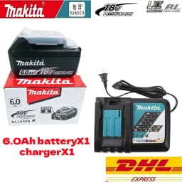 Original Makita 18V BL1860 6Ah Lithium Battery Power Tool Battery Replacement LXT BL1850B BL1840 18V Screwdriver with Battery MA