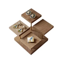 Brass Walnut Jewelry Display Rack Combination Earrings Holder Stud Earrings Hanger Necklace Storage Rack Jewelry Display Stand