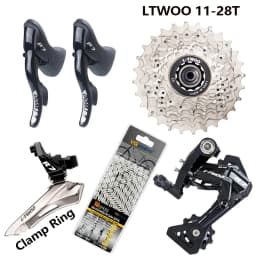LTWOO R7 2x10 Speed Road Groupset R7 Shifter Lever Rear Derailleurs 11-25/28/32T flywheel X10 Chain with for tiagra 4700 R3000