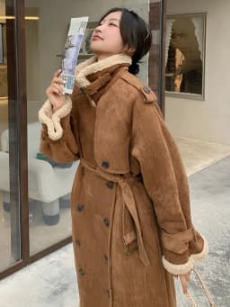 Maillard Mid To Long Knee Length Fur One-Piece Coat For Women In Winter 2026 New Thick Casual Suede Coat Winter Coat Khaki