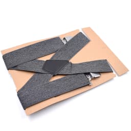 Heavy Duty Big Size Work Suspenders for Men 5cm/2 Inch Wide X Back with 4 Strong Clips Adjustable Elastic Trouser Braces Straps