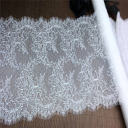 (3m/Lot) Eyelash Lace For Needlework 22.5cm IDY Lace Trim Chantilly Sewing Fabric Lace For Sewing Clothes