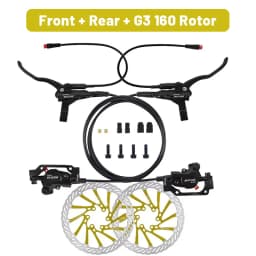 BUCKLOS Power Off Electric Bicycle Brakes 2 Piston with G3 Rotor E-Bike Hydraulic Disc Brake Set Aluminum Alloy Bike Brakes