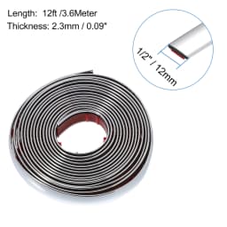 3M/5M Exterior Car Chrome Body Strip Bumper Auto Door Protective Moulding Styling Trim Sticker 6MM 8MM 10MM 12MM 15MM 20MM 30MM