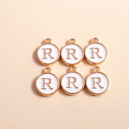 10pcs Cute Mini White Alphabet 26 Letters Charms Pendants for DIY Name Jewelry Necklace Bracelet Earrings Happy Birthday Gifts