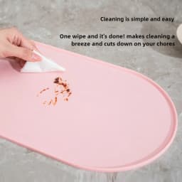 Cat Feeding Mat with Non-Slip Waterproof Design, Pet Food Mat, Compatible with Cat/Dog Bowls, Multipet Households, Dog Owners