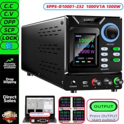 KUAIQU RS232/USB High Power Adjustable LAB Power Supply 1000V 800V 400V 300V 600V 30V 5A 10A Memory Storage,Output,Software PC