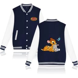 Bambi Varsity Baseball Bomber Jacket Men Women Hip Hop Harajuku Jackets Kids Boys Girls Single Coats