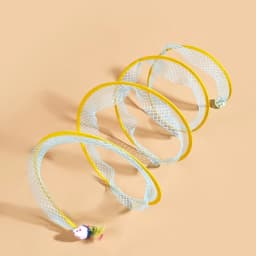 Folded Cat Tunnel S Type Cats Tunnel Spring Toy Mouse Tunnel with Balls and Crinkle Cat Outdoor Cat Toys for Kitten Cat Pets Toy