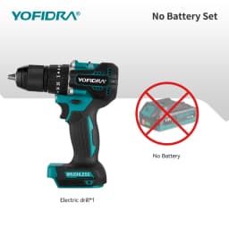 YOFIDRA 13MM Brushless Electric Impact Drill 35+3 Torque Cordless Woodworking Screwdriver Power Tool For Makita Battery Pin