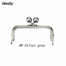 1 Piece 10.5 CM Candy Pearl Head Square Silver Metal Purse Frame Kiss Clasp Lace DIY Bag Accessories