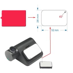 For 70mai Dash Cam Pro Dash Cam heat resistant adhesive and Static Stickers, for 70mai Pro DVR heat resistant adhesiv 3pcs
