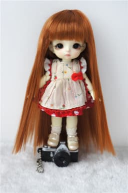JD056 1/12 1/8 1/6 1/4 1/3 OB11 YOSD MSD SD Blythes Long Straight Hair With Full Bang Doll Wig 18"AG Doll Accessories