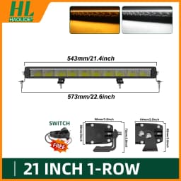 HAOLIDE ECE R112 R10 R7 42inch LED Light Bar 3500K/6500K Spot & Flood DRL 32" Offroad Led Bar 4x4 12V 24V for ATV Boat Truck SUV