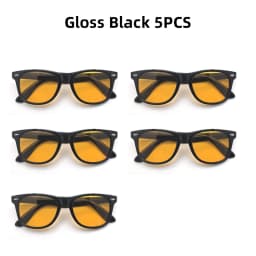 VIVIBEE Night Vision Blue Light Blocking Glasses Men Square Computer Eye Eyeglasses Gaming Women Orange Eyewear