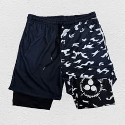 3D Print Anime Shorts Men Bilayer 2-In-1 Sports Shorts Fitness Basketball Shorts,Double-Layer Design Quick-Drying and Breathable