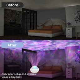 Control USB LED Galaxy Projector Lamp 360° Auto Rotating Ball Atmosphere Night Lights Remote Northern Light for Room Party Decor
