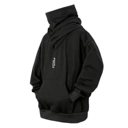 11 BYBB'S DARK 2026 Double Neckline Hoodie Techwear Harajuku Men Hoodies Hip Hop Streetwear Pullover Sweatshirts Oversize