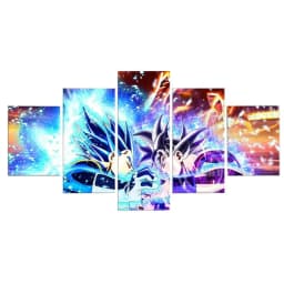 Manga 5 Panels Dragon Ball Goku Super Saiyan Wall Anime Poster Comic Canvas Painting Picture Home Living Room Gift Mural Cudros