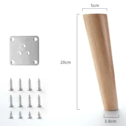 4Pcs Solid Wood Furniture Legs Height10-30cm Inclined Cone Sofa Bed Cabinet Table and Chair Replacement Feet Sloping