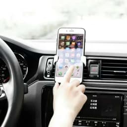 Heavy Duty Gravity Car Phone Mount Air Vent Clip Universal Shockproof Anti Shake Mobile Phone Holder One Hand Quick Pick Place Strong Grip Cradle Stand For Samsung Android Smartphone 360 Rotation Adjustable Easy Installation Secure Fit Car Vent Mount