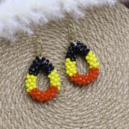 INKDEW Small Earrings National Flag Colors Water Drop Earrings for Women Handmade Beads Crystal Earrings Gift Jewelry EA124