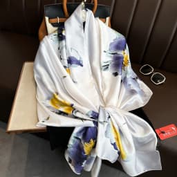 Luxury Design 180X90CM Long Shawls Beach Women Square Scarves Popular The Four Seasons Bandanna Sunscreen New Style Silk Scarf