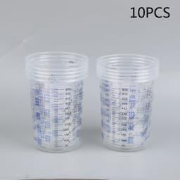 6100ml Plastic Paint Mixing Pots 10/50pcs Calibrated Cups with Measurement Scale for Professional Car Painting Projects